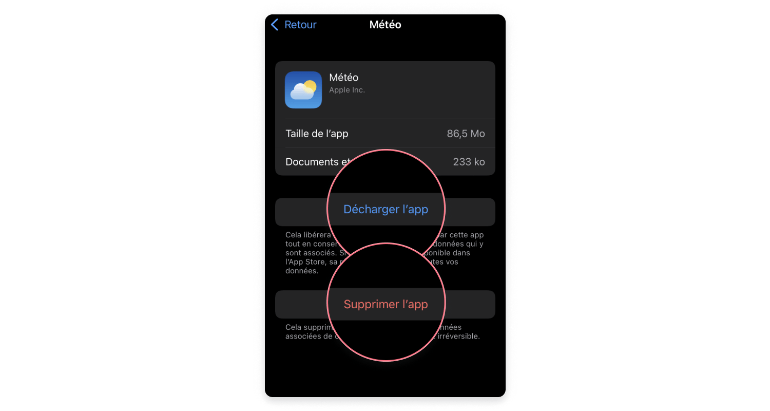 Décharger ou Supprimer