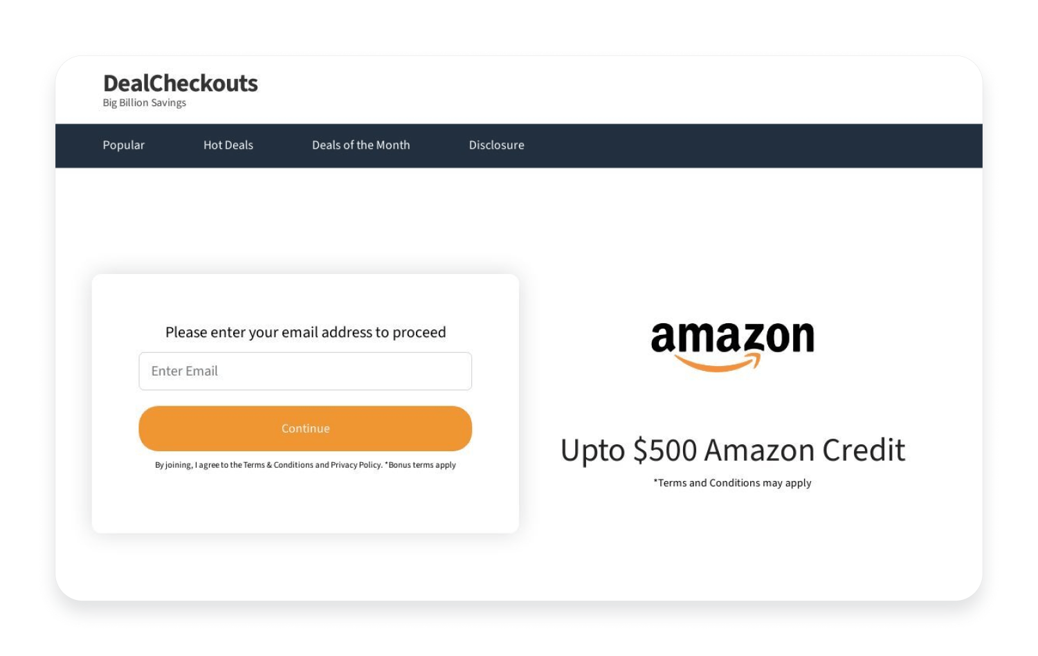 Пример фишинга на Amazon