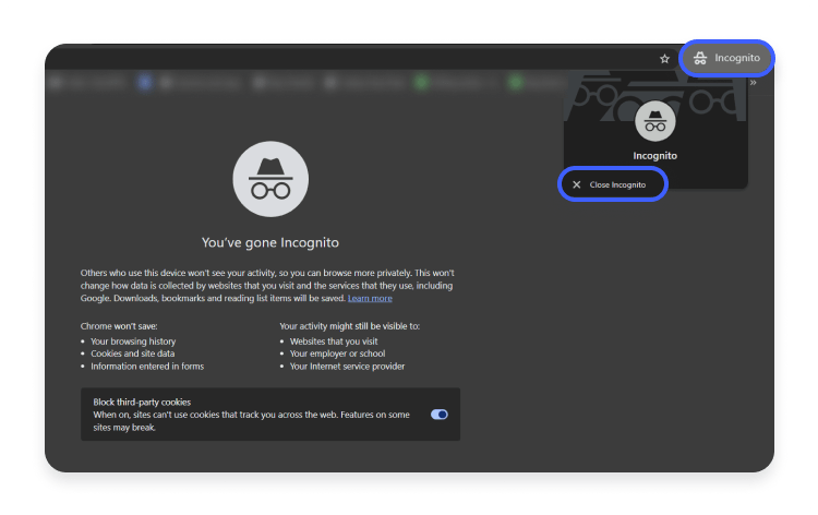 Incognito mode off on Windows
