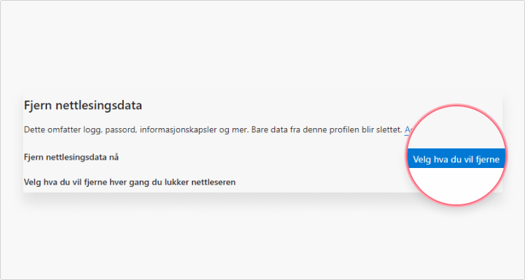 fjerne informasjonskapsler Microsoft Edge: trinn 3