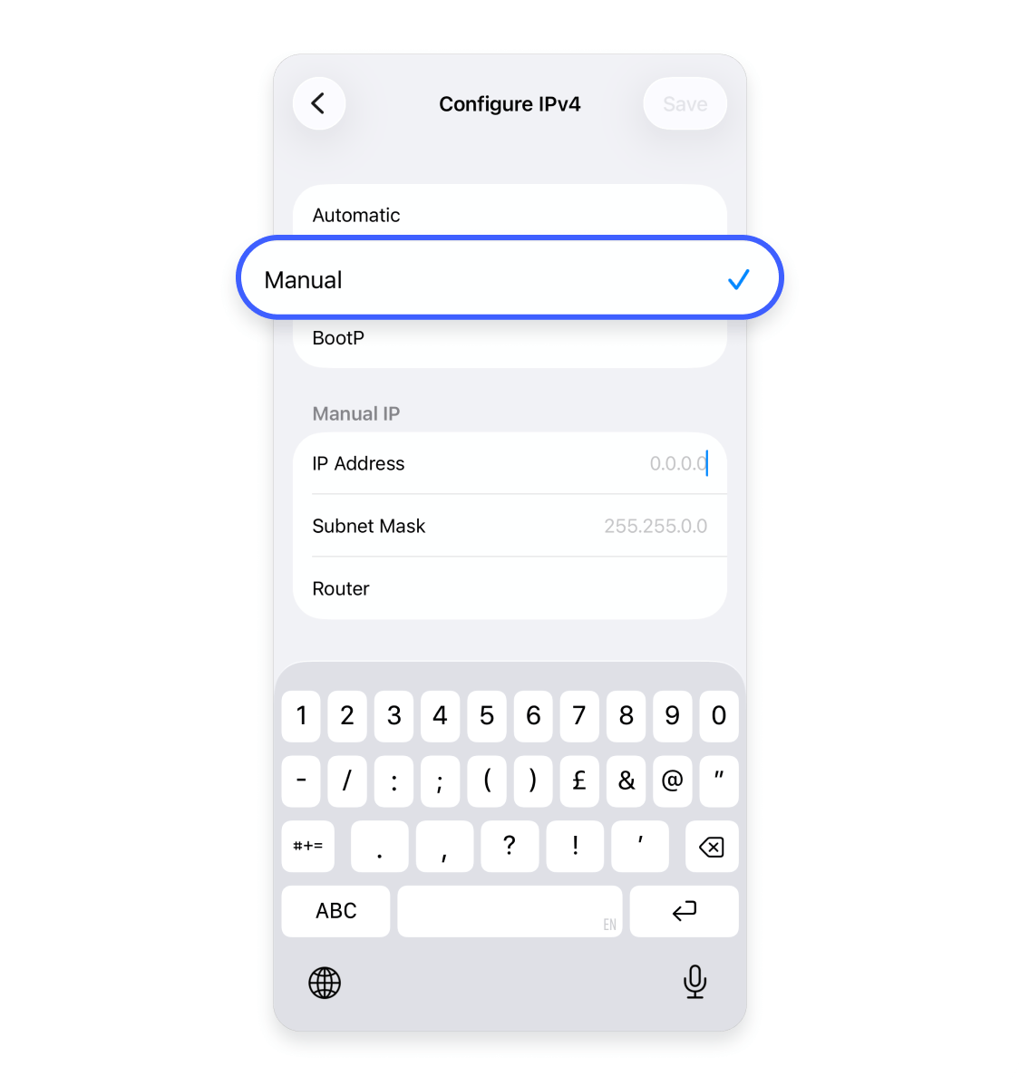 How to change the IP address on an iPhone: Step 5