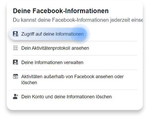 Facebook löschen: Schritt 3