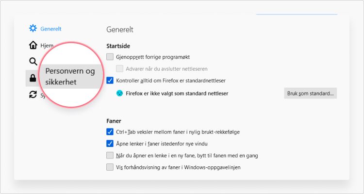 slette cache Firefox: trinn 3