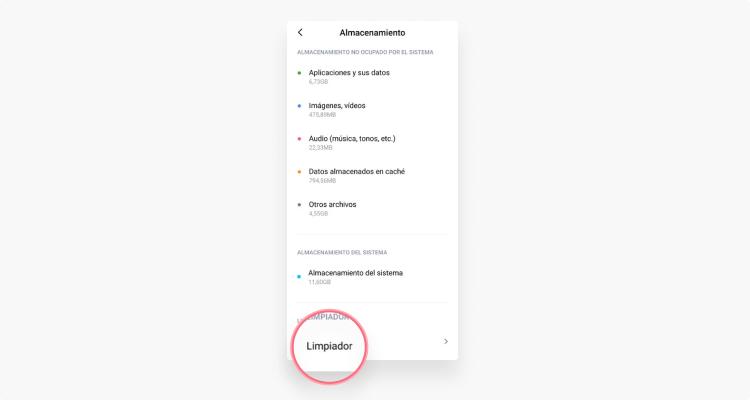 borrar cache Android: paso 3