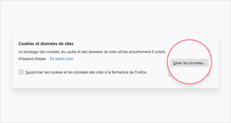 Supprimer les cookies depuis Firefox étape 5