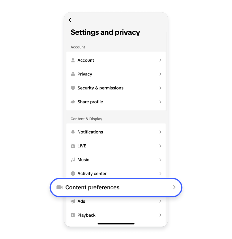 step 4 to turn on Restricted mode on TikTok