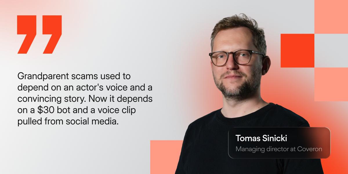 Tomas Sinicki quote on voice cloning scams