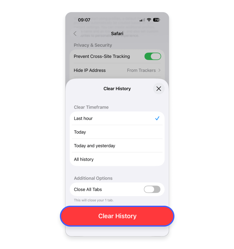 How to clear cookies in Safari on iPhone step 3