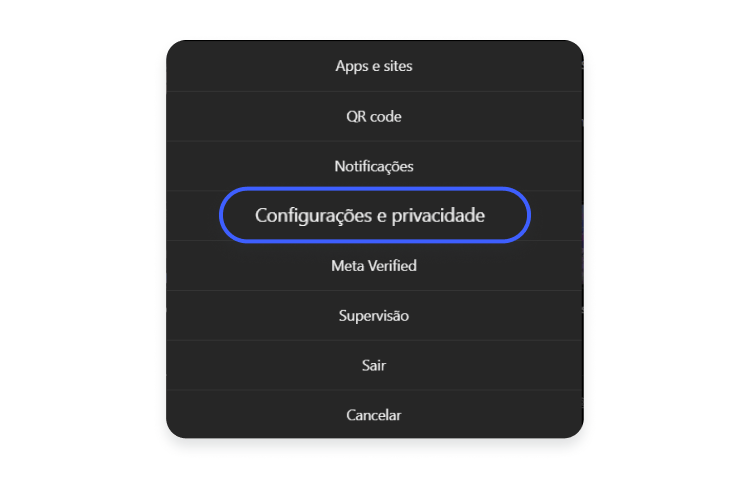 como excluir conta Instagram pelo pc: passo 3
