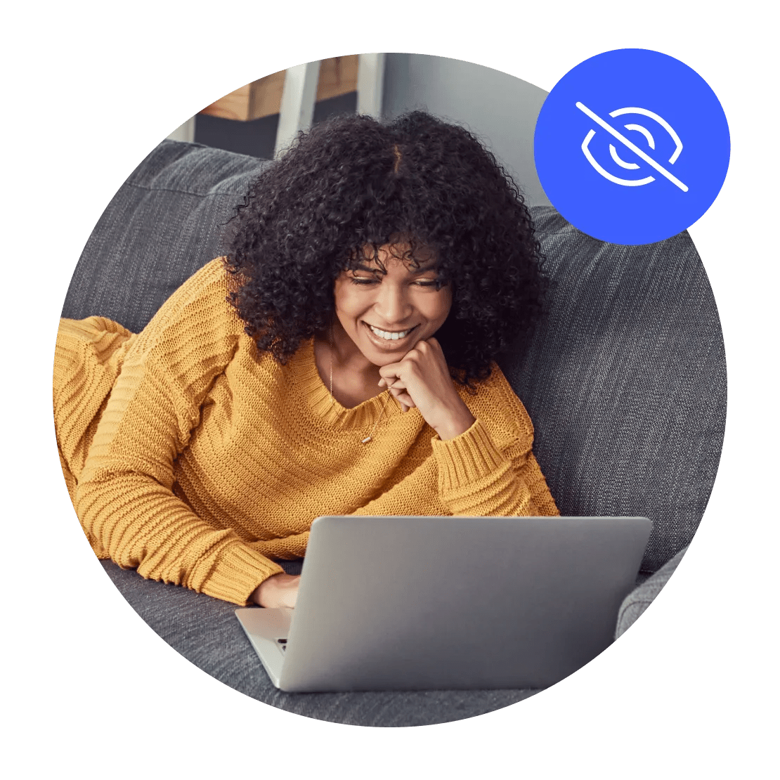 secure internet woman laptop vpn safe data md 2x png