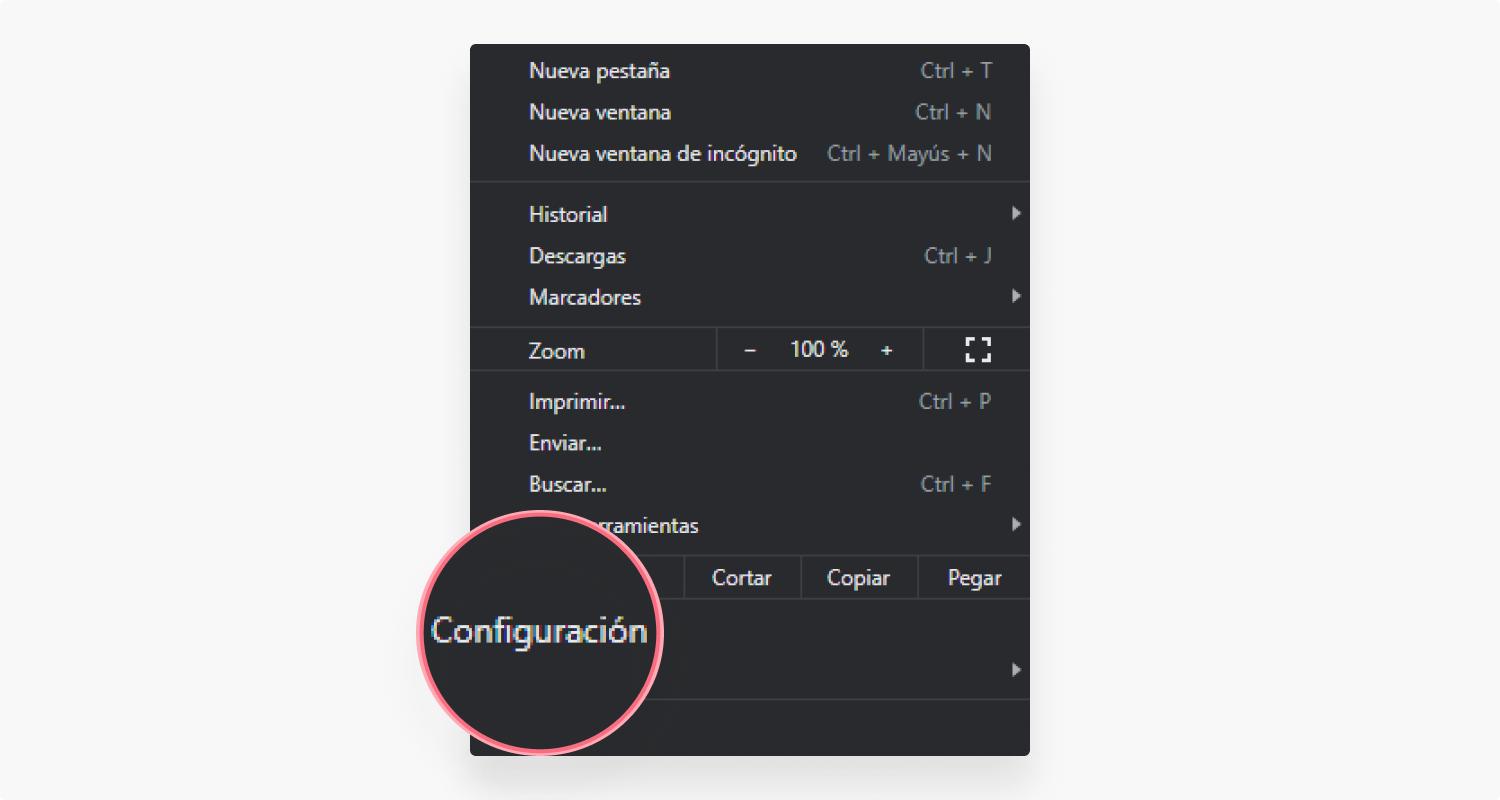 quitar notificaciones de Chrome en PC: paso 1