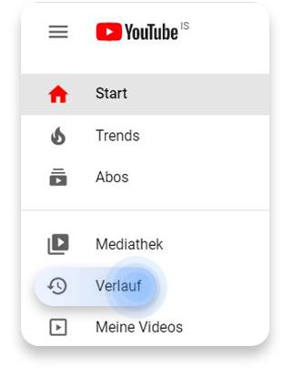 Vom Browser aus den YouTube-Wiedergabeverlauf löschen: Schritt 1