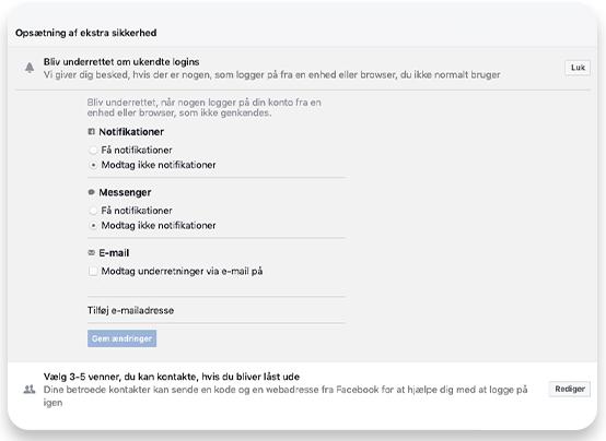 Forhindrer Facebook-hacks: trin 5
