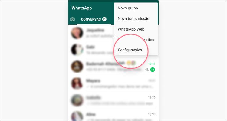 excluir whatsapp: passo nº2