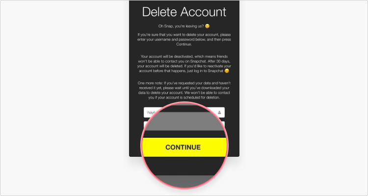Cep Telefonundan Snapchat Hesap Kapatma Nasıl Yapılır Aşama 7