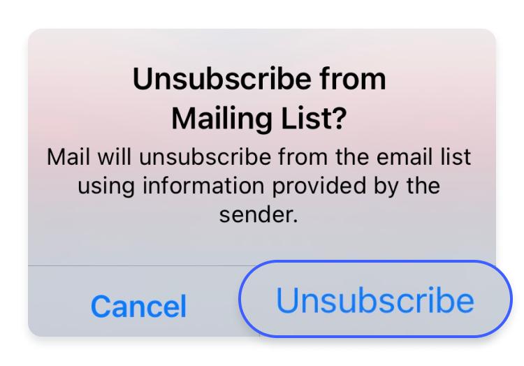 unsubscribe from iPhone 2