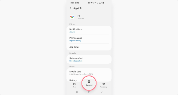 How to delete app in Android illustration