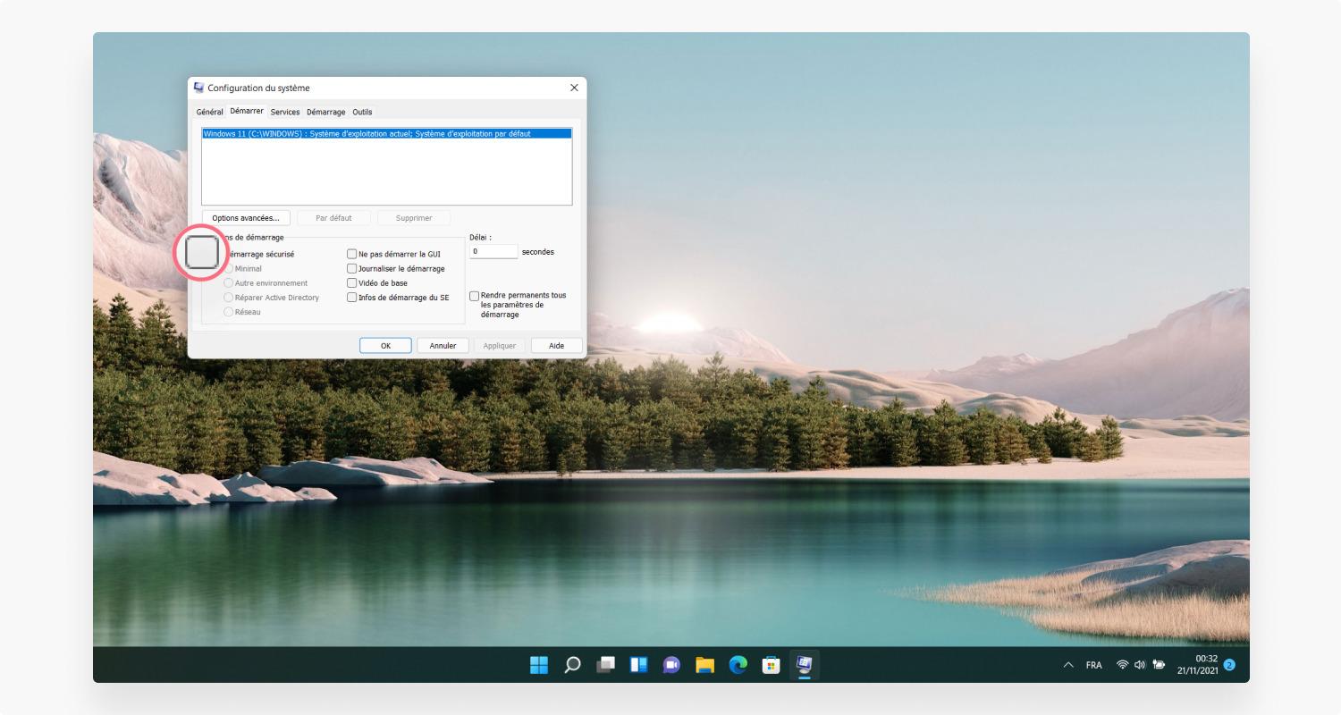 Windows 11 sortir du mode sans échec
