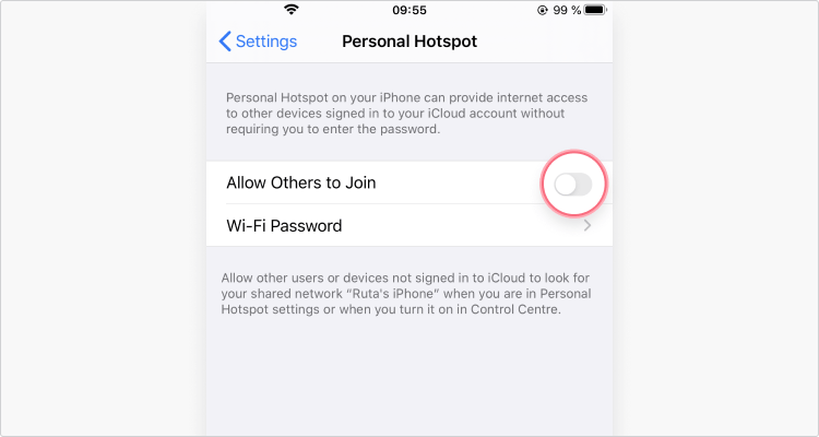 Select Tethering &amp; portable hotspot