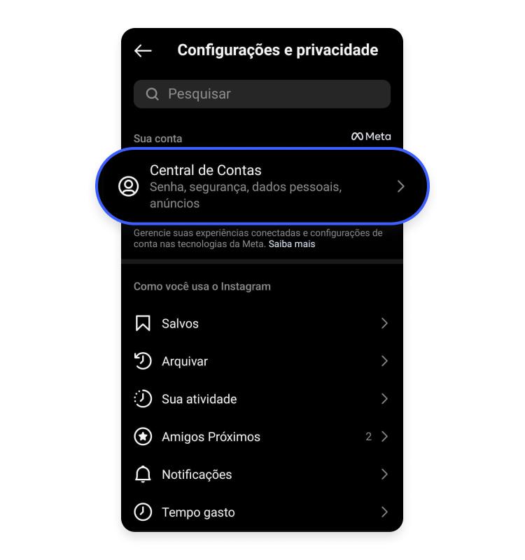 como recuperar sua conta do Instagram: passo nº2