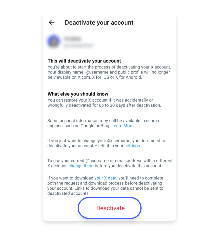 How to delete Twitter on Android: step 4