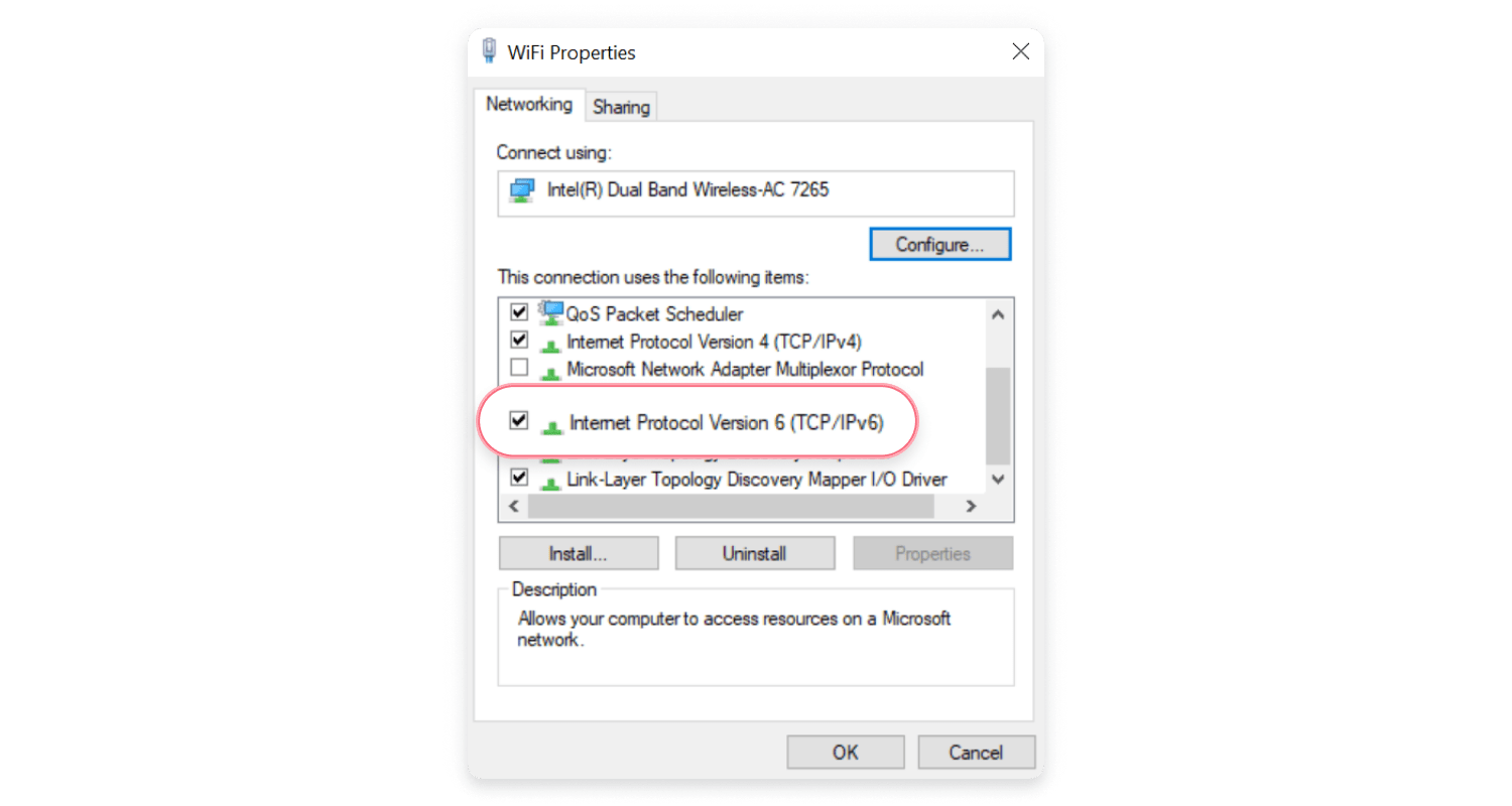 Disable IPv6