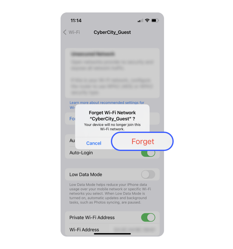 iphone confirm popup