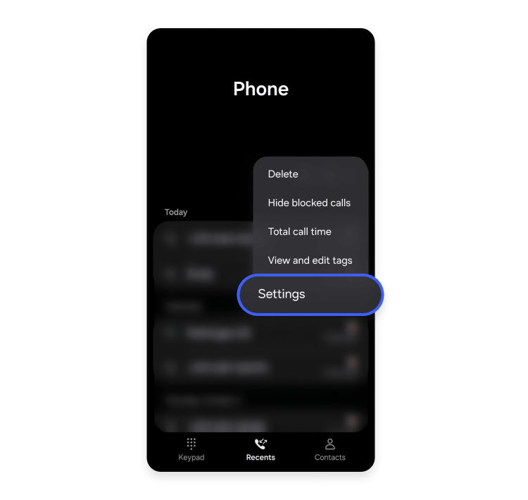 How to block restricted calls on an Android, step 2