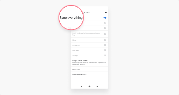 Unsync chrome