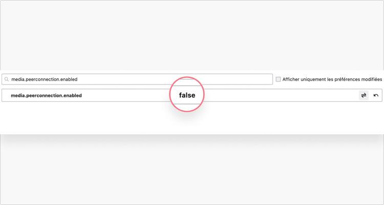 Comment désactiver le WebRTC sur Firefox étape 5