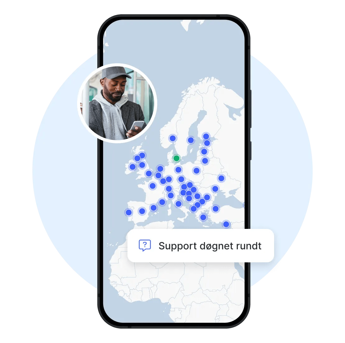 Kom i kontakt med os via NordVPN&#39;s kundeservice livechat