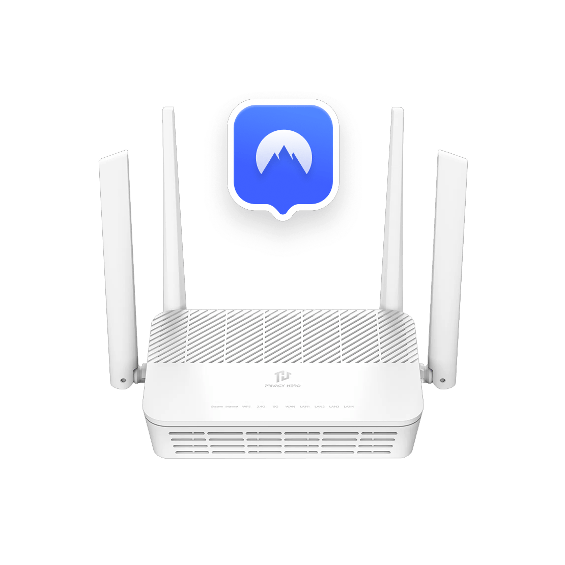 Un router WiFi protegido con NordVPN.