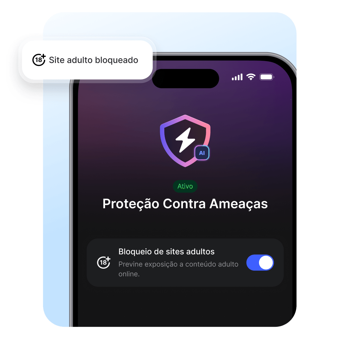 Um homem usando o bloqueador de sites adultos da NordVPN para navegar com mais segurança.