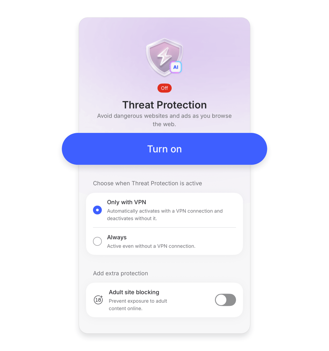 How to turn on NordVPN’s Threat Protection on an iPhone: Step 2.