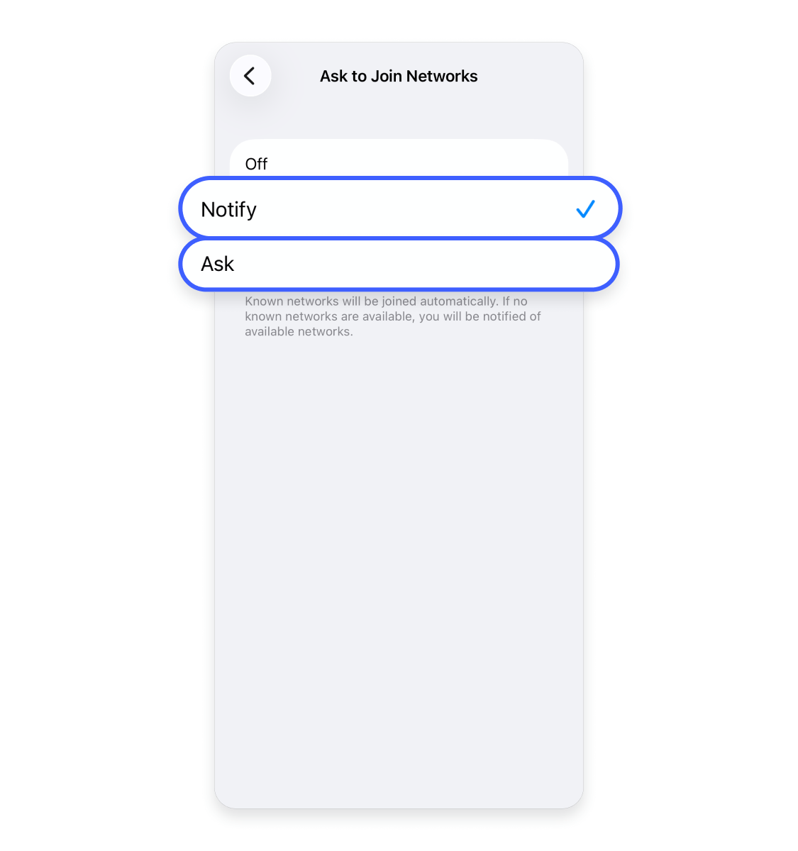 How to turn off automatic Wi-Fi connections on an iPhone: Step 3.