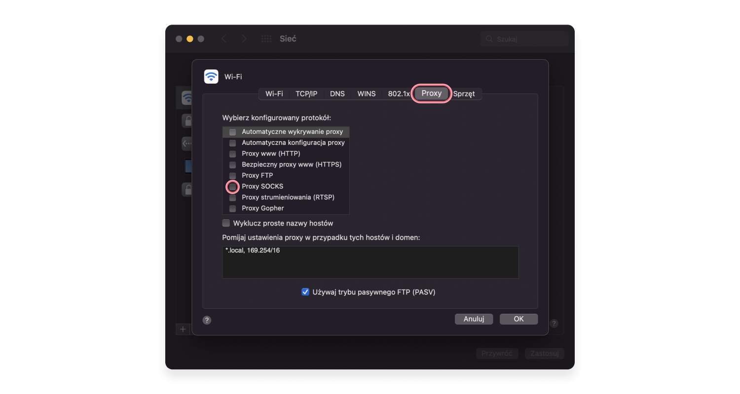 Proxy macOS