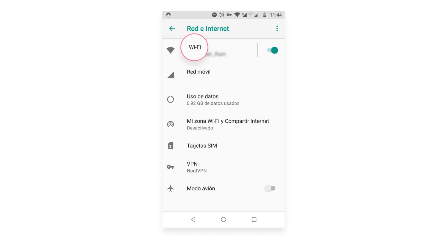 Vuelve a conectarte a una red: paso 3