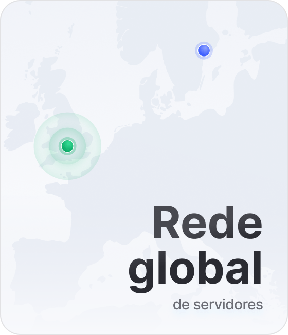 Um trecho de mapa mostrando que a NordVPN possui servidores VPN cobrindo + de 178 localidades.