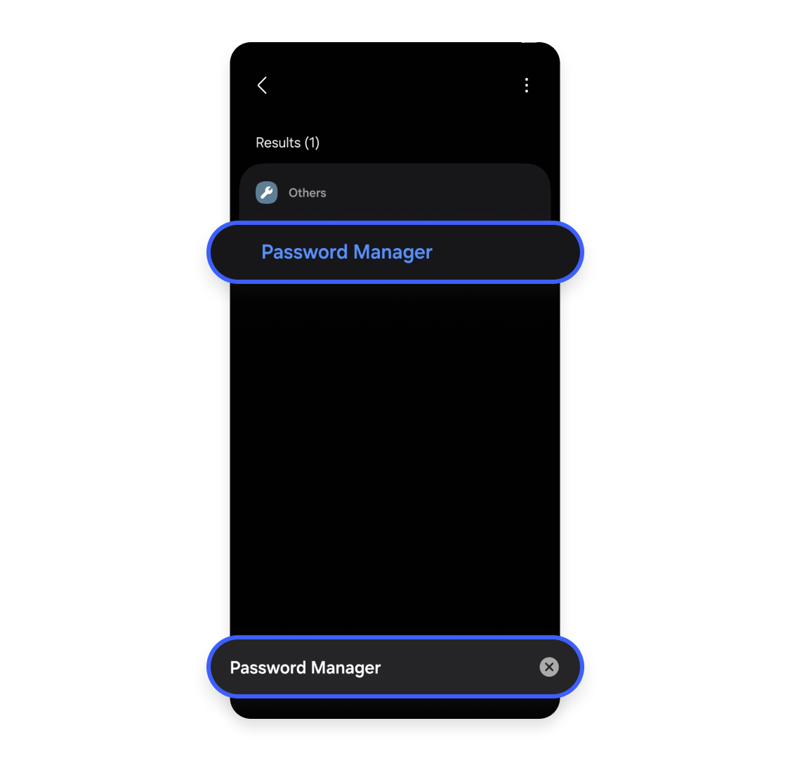 Find passwords via Android's settings: Step 2