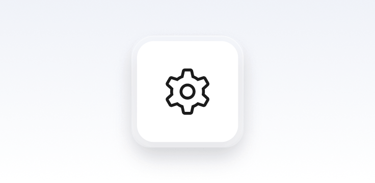 A gear icon for configuring NordVPN's next-gen antivirus settings.