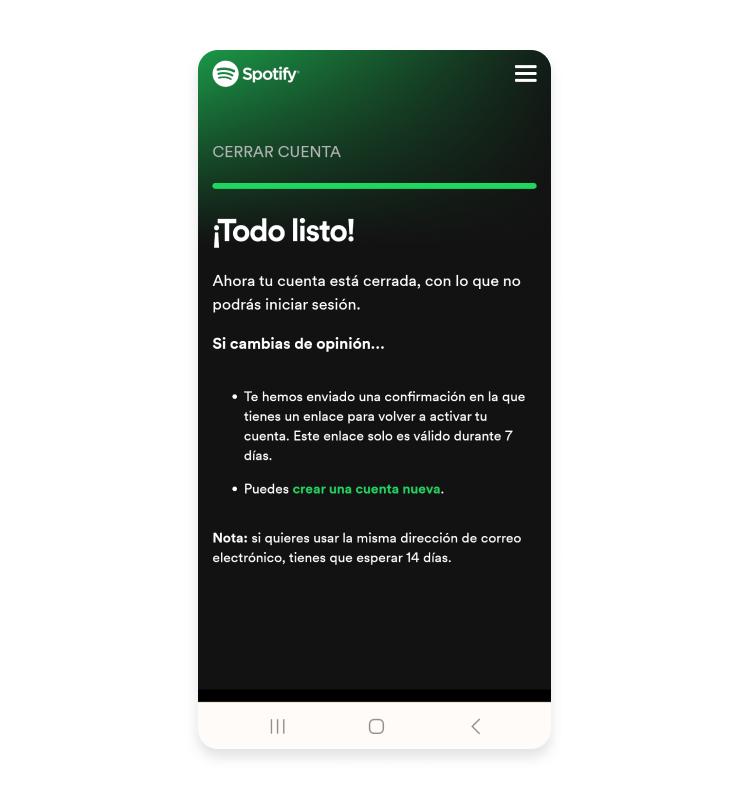 Cómo eliminar mi cuenta de Spotify