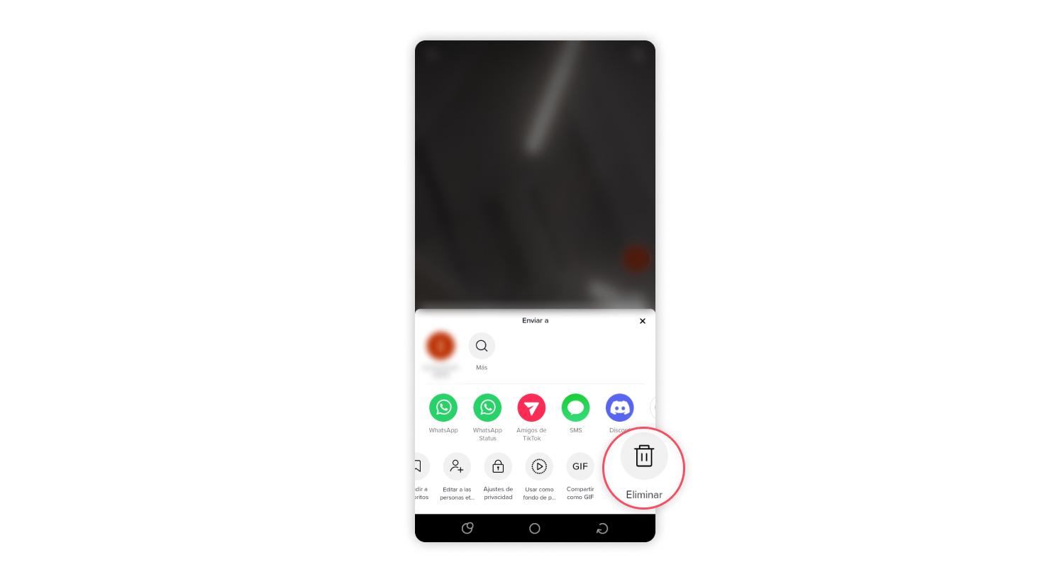 Cómo borrar tu cuenta de TikTok. Selecciona Eliminar.