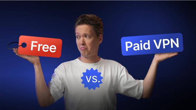 Video, in dem kostenlose und kostenpflichtige VPNs für die Online-Privatsphäre verglichen werden.