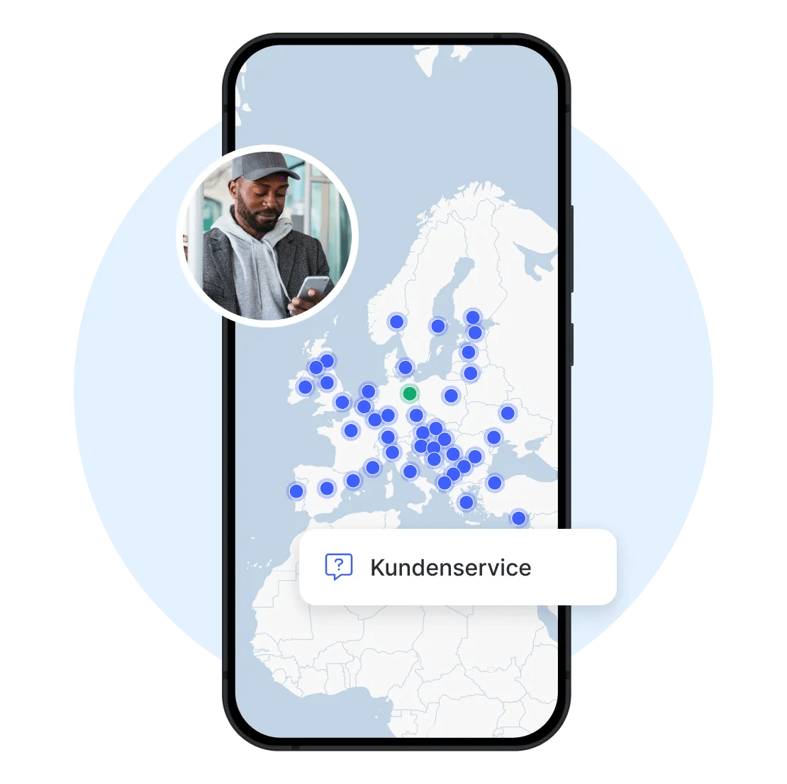 Kontaktiere uns über den Live-Chat des NordVPN-Kundendienstes