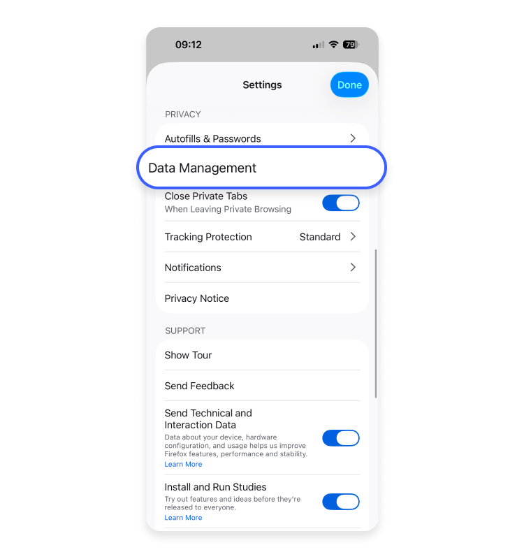 Mozilla Firefox iPhone app step 3