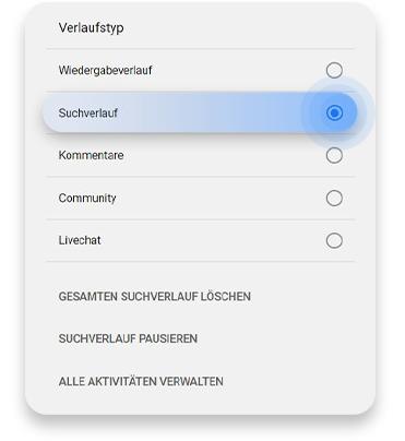 Vom Browser aus den YouTube-Suchverlauf löschen: Schritt 2