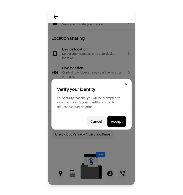 delete uber account mobile step 5