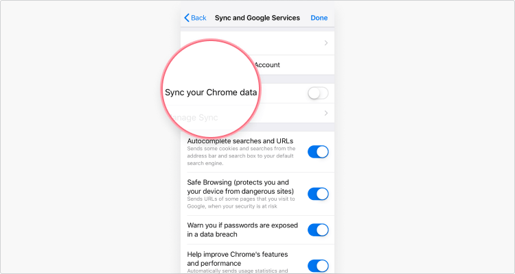Unsync chrome