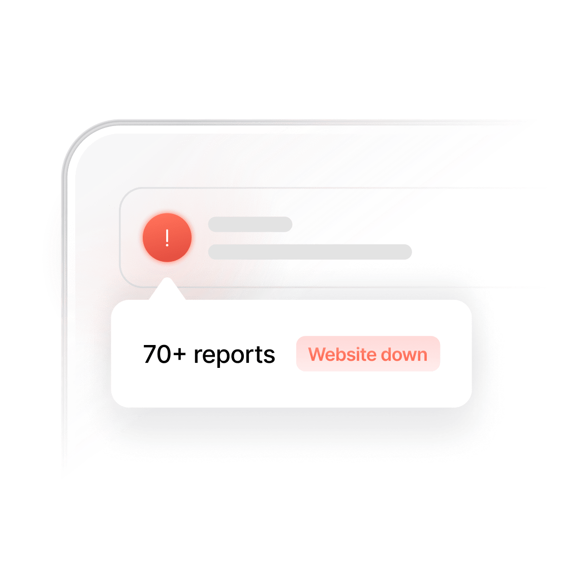 A mobile screen showing user outage reports used to determine website availability for the “Is it down?” page.