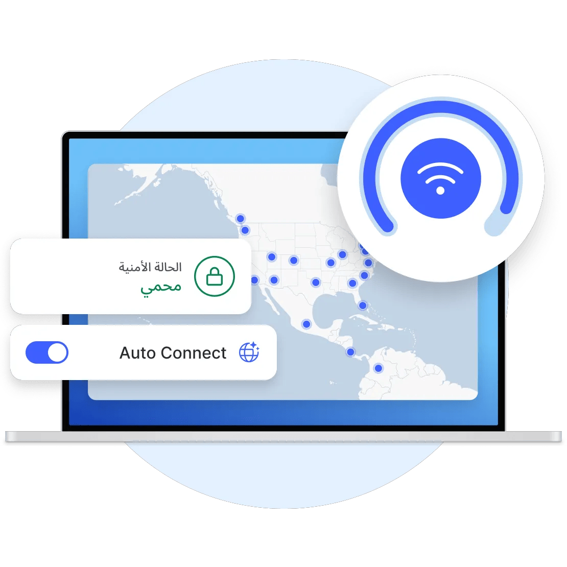 تطبيق NordVPN على سطح المكتب.